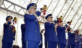 Kamaishi Fire Co. bugle band rehearses fanfare