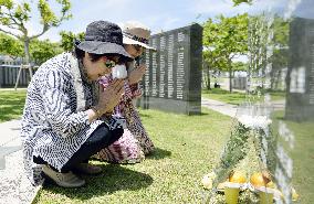 Families pray for Battle of Okinawa victims