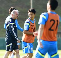 Japan team train before final Group C match against Colombia