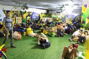 Airport in Cuiaba after World Cup match