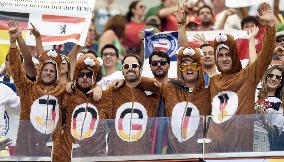 German supporters cheer at World Cup in Brazil