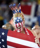 U.S. supporter cheers at World Cup in Brazil