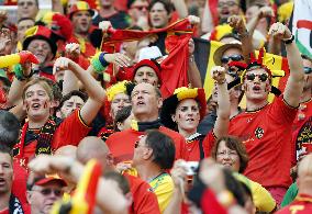 Supporters of Belgium cheer at World Cup in Brazil