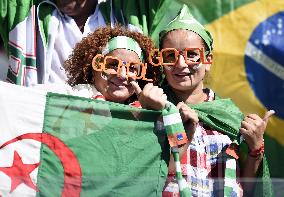 Supporters of Algeria cheer at World Cup in Brazil