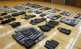 Confiscated fake designer brand goods in Osaka