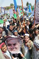 Abdullah supporters stage protest in Kabul