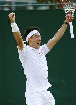 Nishikori through to career-best 4th round at Wimbledon