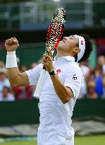 Japan's Nishikiori advances to Wimbledon last 16