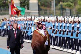 TURKEY-ANKARA-PRESIDENT-SAUDI ARABIA-CROWN PRINCE-MEETING