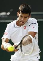 Serbia's Djokovic advances to semifinal in Wimbledon tennis