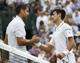 Serbia's Djokovic advances to semifinal in Wimbledon tennis