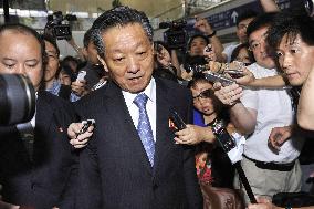 N. Korean envoy heads back home after talks with Japan