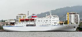 Mangyongbong-92 ferry anchored at Wonsan port