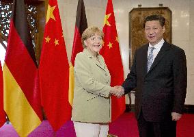 German Chancellor Merkel, Chinese President Xi meet in Beijing