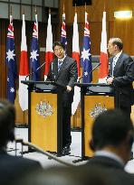Japanese, Australian leaders hold joint press meet