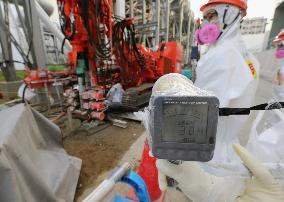 TEPCO shows installation work for underground ice wall
