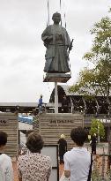 Nakaoka's statue removed before arrival of huge typhoon