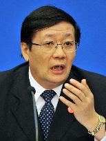 China finance minister meets press in Beijing