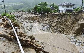 Landslide debris in Nagano Pref., central Japan