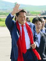 Inoki arrives in Pyongyang