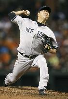 N.Y. Yankees' Kuroda allows 2 runs against Baltimore Orioles