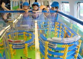 Plarail diorama on Shinkansen bullet train