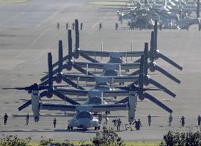 Osprey to fly to Camp Fuji via Atsugi air base