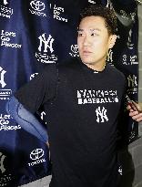 Yankees' Tanaka speaks to reporters in N.Y.