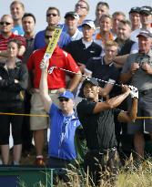 Tiger Woods on 2nd day of British Open golf