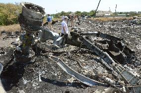 Crash site of Malaysia Airlines Flight MH17