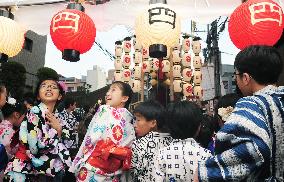 People gather around revived rare float at Kyoto festival
