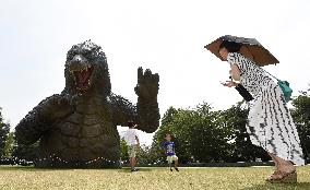 Godzilla statue in Tokyo