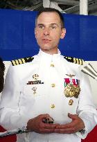 New commander of U.S. naval air base speaks to press