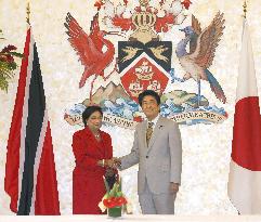 Japan's PM Abe visits Trinidad and Tobago