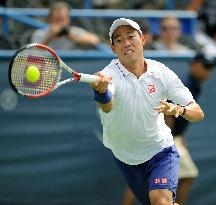 Nishikori in action in 2nd round of Citi Open