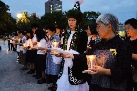 Hiroshima 'peace walk' conducted with candles