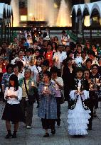Hiroshima 'peace walk' conducted with candles