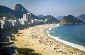 Copacabana beach, 2 years before Rio 2016 Olympics