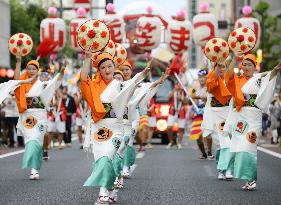 Hanagasa Festival starts in Yamagata