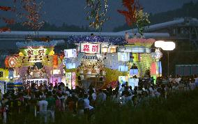 Floats drawn at festival in tsunami-hit north Japan region
