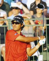 Matsuyama tees off on 10th hole in PGA Championship