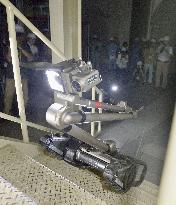 Scout robot climbs stairs in Higashidori atomic plant