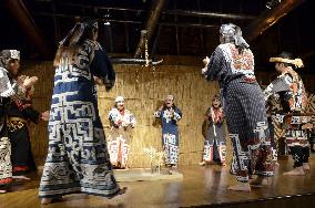 Women perform Ainu dance for 30th anniversary of museum