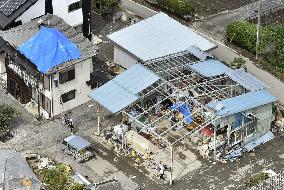 Gust damages houses in Tochigi