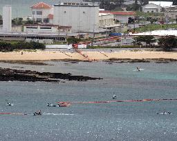 Buoys set at Futenma replacement site