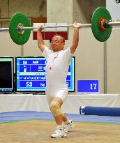 Ex-Olympic gold medalist Miyake at weightlifting masters championship