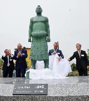 Statue of sumo legend Taiho erected in birthplace in Russia