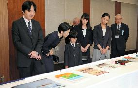 Prince Akishino family visit exhibit of ill-fated ship