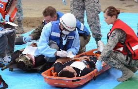 Triage decision in Japan-U.S. joint drill