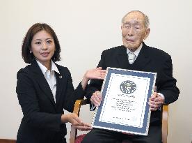 Japanese recognized as world's oldest man
